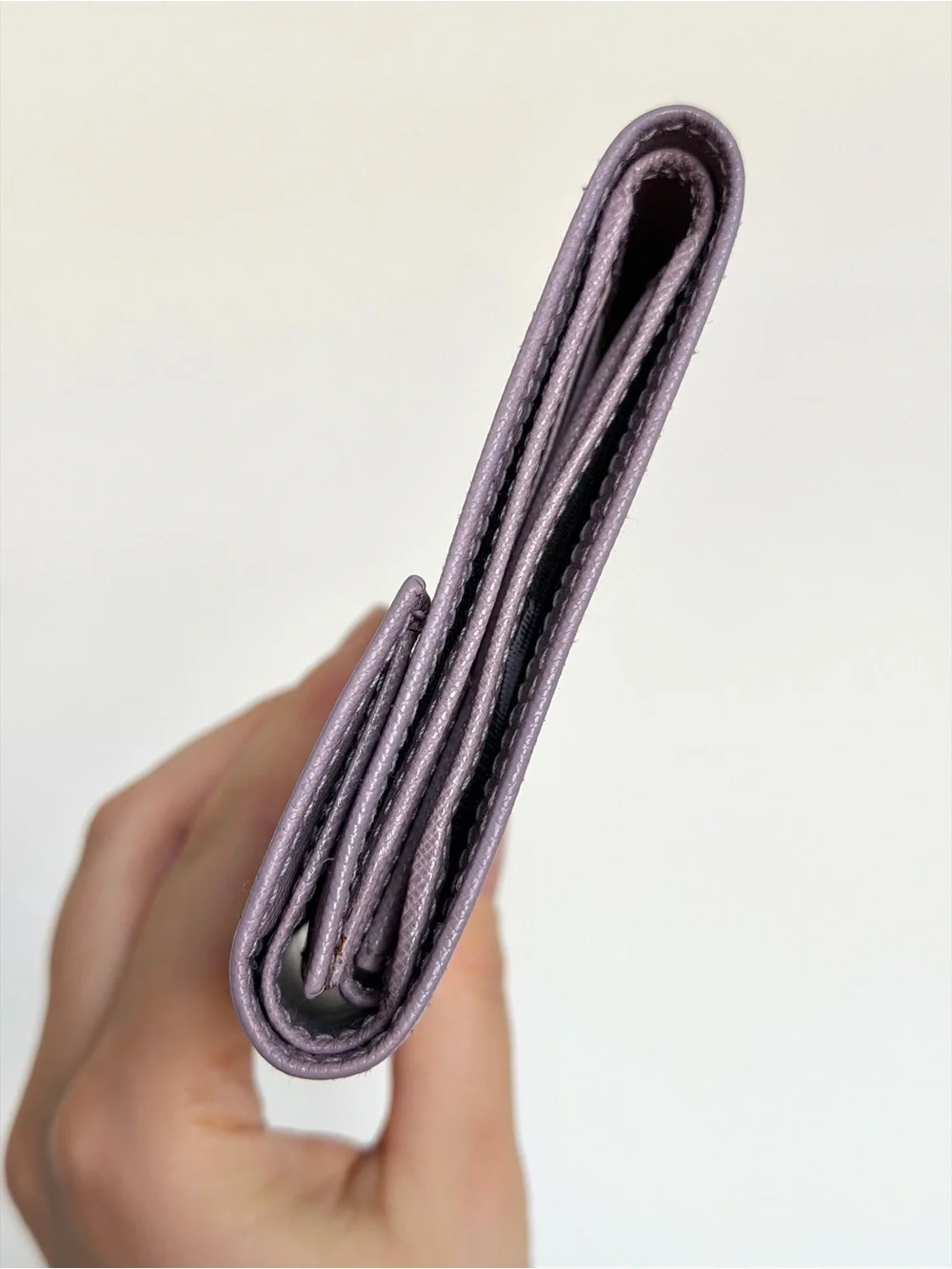 Prada Purple Leather Compact Wallet
